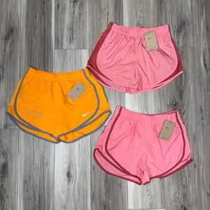 NWT Nike‎ Women's S Running Shorts Dri Fit Athletic Shorts 3 Pair Pink Orange